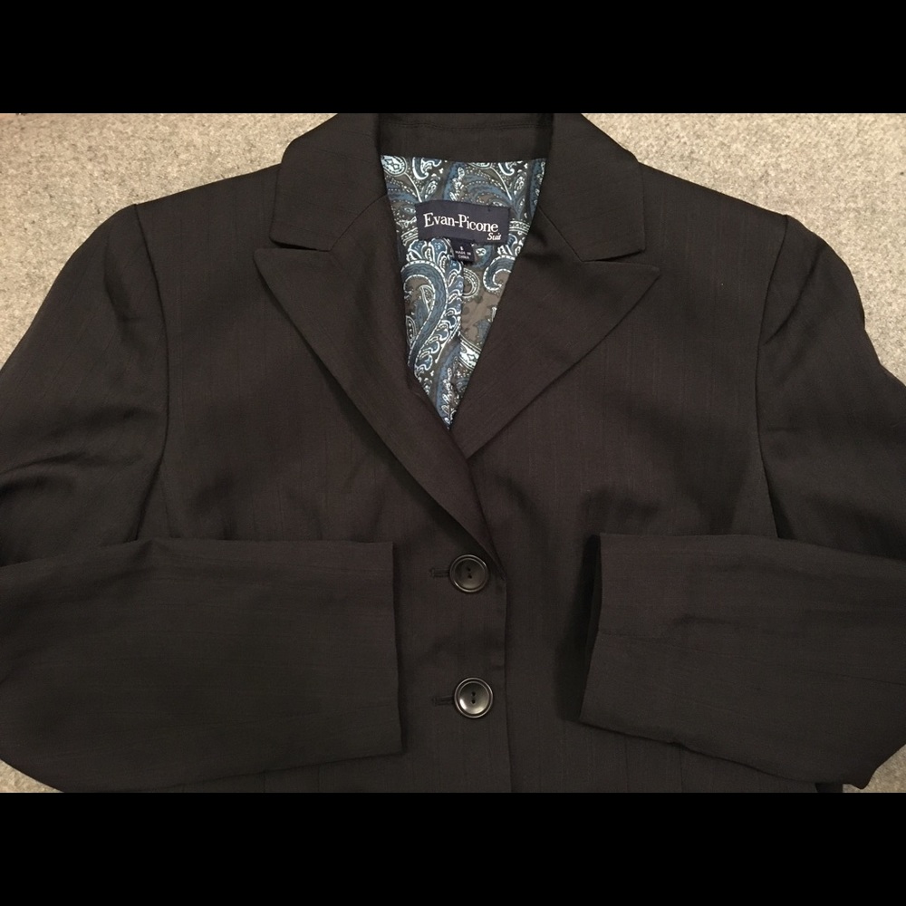 Evan-Picone Suit Black Blazer